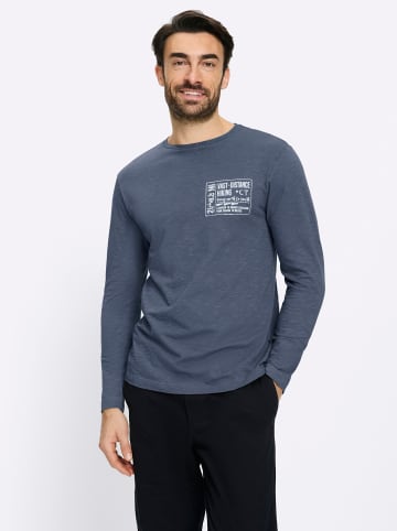 WITT WEIDEN Langarm-Shirt in rauchblau-bedruckt
