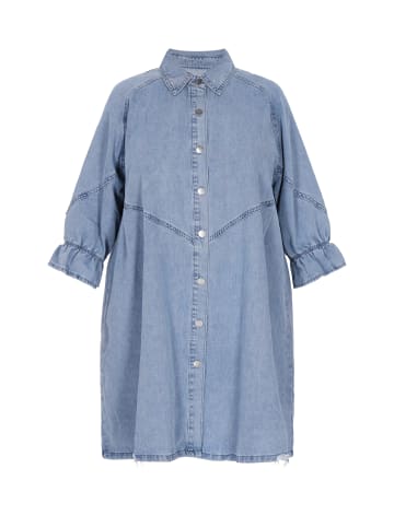 Swirly Plus Size Dress in Light Blue
