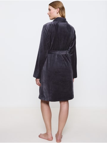 Triumph Morgenmantel Fleece Robe in INK GRAY