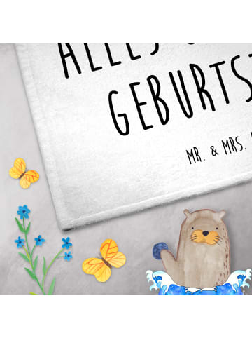 Mr. & Mrs. Panda Handtuch Igel Luftballon mit Spruch in Weiß