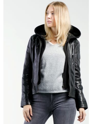 CBL Damen Lederjacke in Schwarz