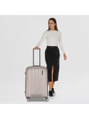 Polestream Moonrock 4 Rollen Trolley M 69 cm mit Dehnfalte in rosesilver brushed