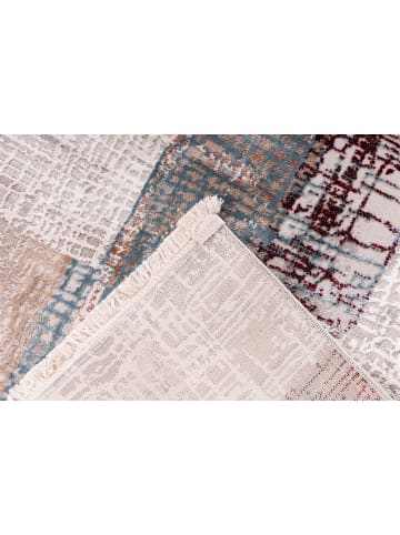 Kayoom Vintage Teppich Akropolis 425 in grau - lachsrosa - rechteckig