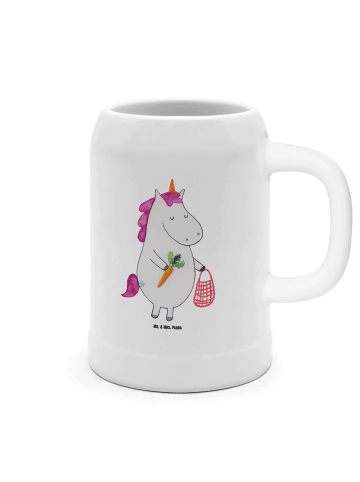 Mr. & Mrs. Panda Krug Einhorn Gemüse ohne Spruch in Weiß