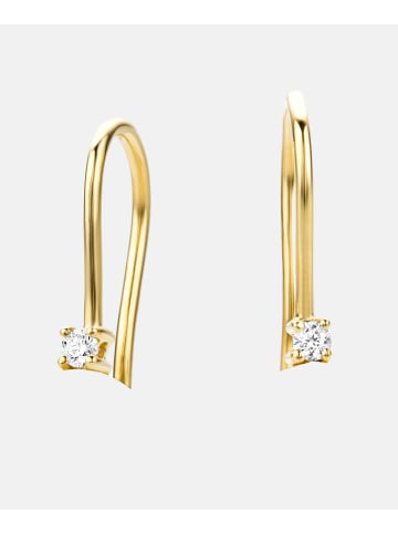 Diamant L'éternel Ohrringe aus 585 Gelbgold mit 0.07 Karat Diamant mit Perle
