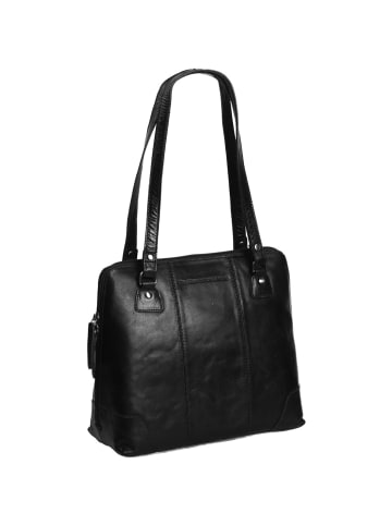 The Chesterfield Brand Antique Buff Schultertasche Leder 30 cm in black