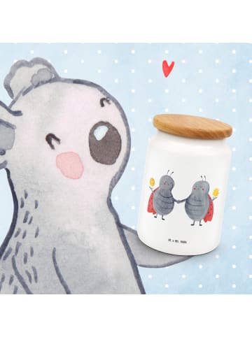 Mr. & Mrs. Panda Teedose Sternzeichen Zwilling ohne Spruch in Weiß