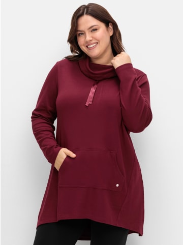 sheego Sweatshirt in weinrot