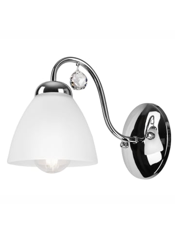 Licht-Erlebnisse Wandlampe (B)14 x (H)20 cm in Chrom Weiß