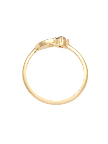 Elli Ring 925 Sterling Silber Astro, Halbmond in Gold