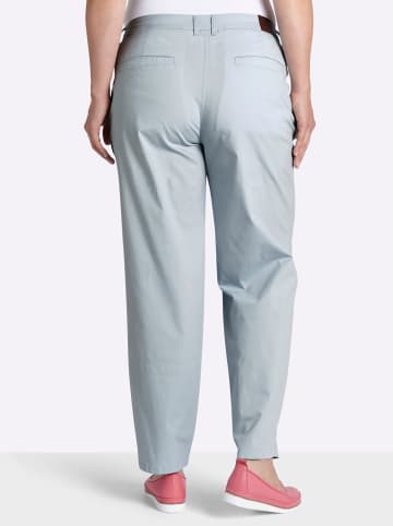 sheego Chinohose in eisblau-orchidee-bedruckt