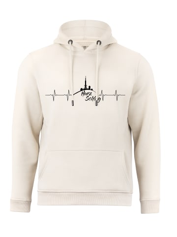 Cotton Prime® Kapuzensweatshirt Harzschlag in sand