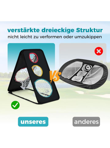 COSTWAY Golf Chipping Netz doppelseitig in Schwarz