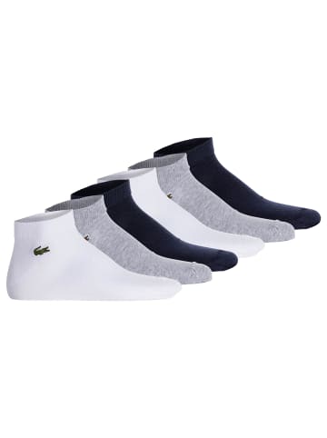 Lacoste Socken 6er Pack in Weiß/Grau/Dunkelblau