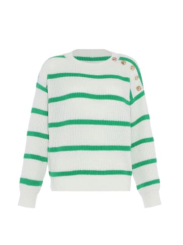 faina Damen Pullover in WOLLWEISS GRÜN