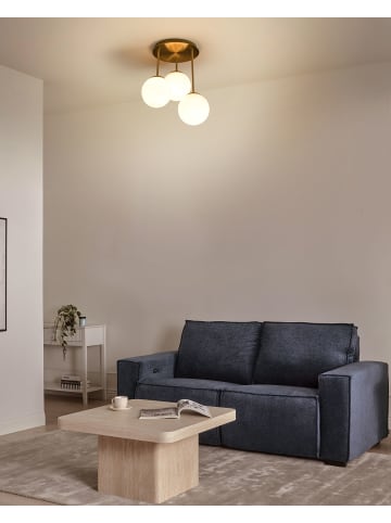 Beliani Deckenleuchten RIANA in Messing/Weiß - (W) 35 x (H) 43 x (L) 35 cm