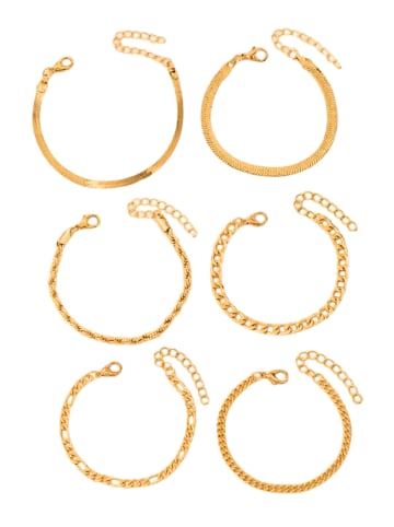 ENGELSINN Armband-Set Armketten 6-teilig in Gold
