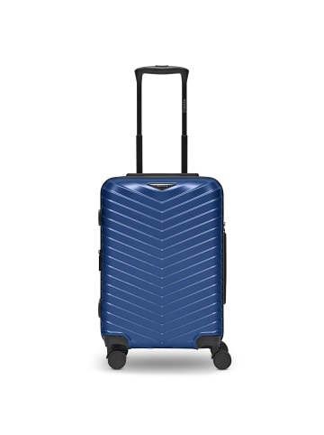 Redolz Essentials 18 4 Rollen Kabinentrolley 55 cm mit Dehnfalte in metallic-blue shiny