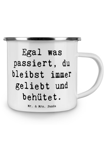 Mr. & Mrs. Panda Motivtasse Spruch Trennung von den Eltern mit S... in Weiß