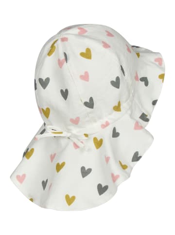Sterntaler Sonnenhut Herzen in weiß