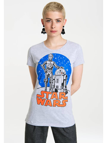 Logoshirt T-Shirt R2-D2 & C-3PO Star Wars in grau meliert