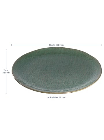 LEONARDO Keramikteller MATERA 4er-Set 32 cm grün
