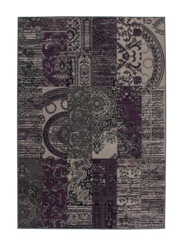 Kayoom Kurzflor Teppich Sona 208 in silber - rechteckig