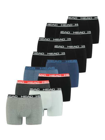 HEAD Boxershorts Head Basic Boxer 12P in Black/Blue Heaven/Grey Red/Grey Combo