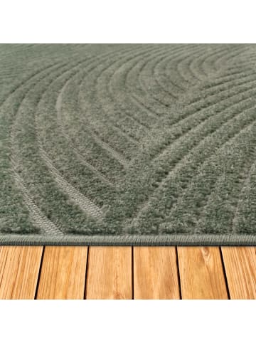 KADIMA DESIGN Teppich Kurzflor Struktur Wohnzimmer in Grün