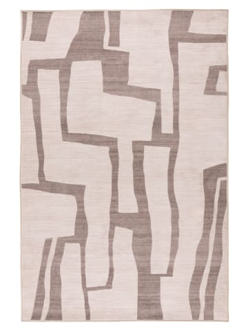 Vivorum Wohnzimmer Teppich – Kurzflorteppich Bluster 325 in taupe