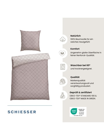Schiesser Renforcé-Bettwäsche-Set Mabel in Taupe