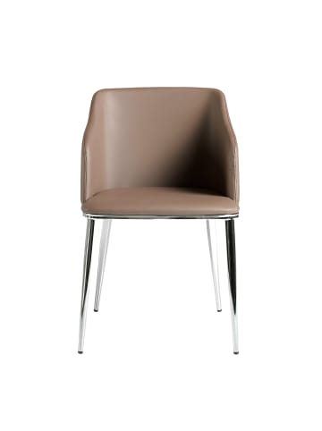 Angel Cerdá Stuhl 4022 in Braun/Stahl – (B)51 x (H)79 x (T)56 cm