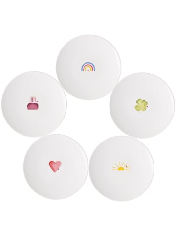 Villeroy & Boch 5er Set Frühstücksteller With Love ø 21,2 cm bunt in bunt