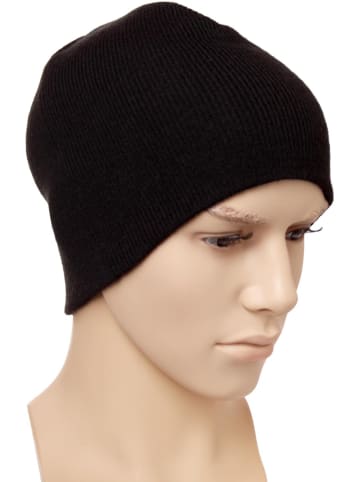 Normani Outdoor Sports Beanie Strickmütze, Feinripp in Schwarz