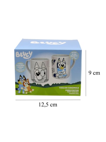 Bluey Tasse 240ml zum Bemalen Set mit 5 Farben und Pinsel