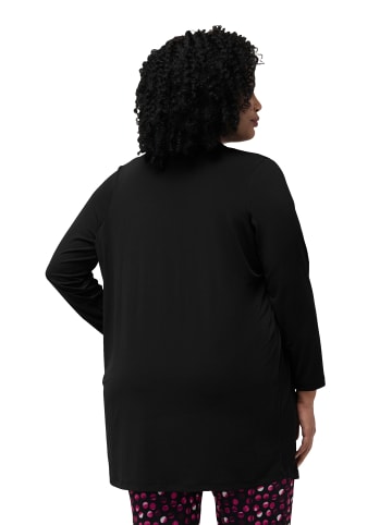 Ulla Popken Shirtjacke in schwarz