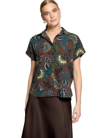 Zero  Stoffhose in Brown/Petrol