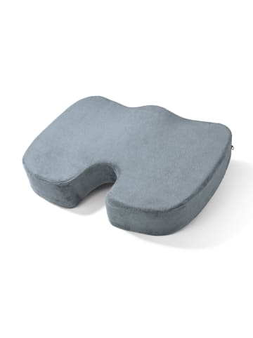 VITALmaxx Ergonomisches Gel-Sitzkissen inkl. Fleecebezug - grau