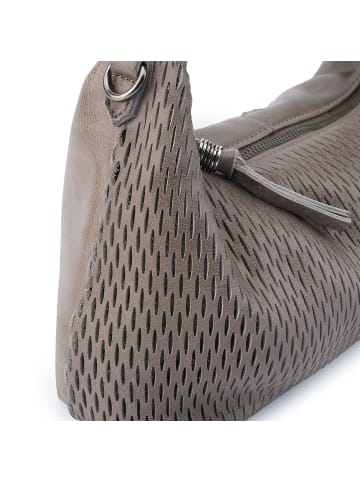 FREDs BRUDER Soft Cut Handtasche Leder 35 cm in muddy khaki brown