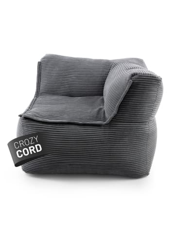 Lumaland LUMALAND Modulares Eckteil rechts aus der Cord-Reihe, 81x81x70 cm  - Bezug soft