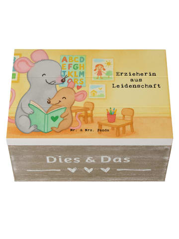 Mr. & Mrs. Panda Box Erzieherin Leidenschaft Design mit Spruch in Weiß