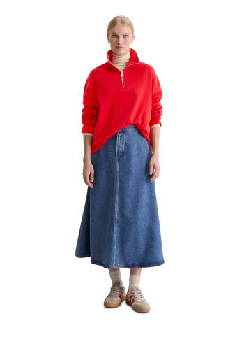 Marc O'Polo Half-Zip-Sweatshirt relaxed in Bright Red