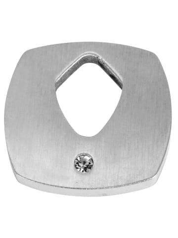 Adeliás Damen Anhänger aus Edelstahl mit Strass in silber