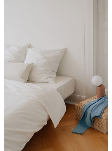 MELA Jersey Spannbetttuch Style PAMBAN in naturweiss