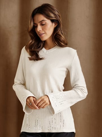 WITT WEIDEN Pullover in ecru-silberfarben-gemustert