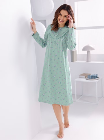 WITT WEIDEN Nachthemd in kalkmint-rosé-bedruckt
