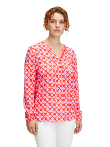 CARTOON Blusenshirt mit Muster in Pink/Dark Red