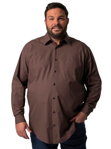 Men Plus Hemd in braungrau