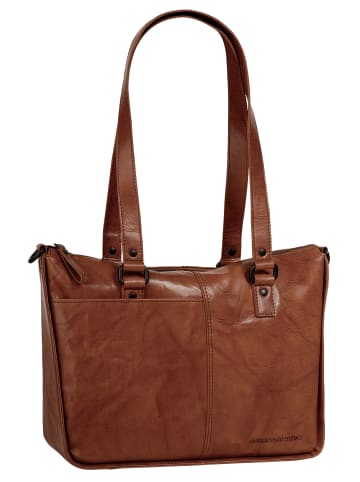 SPIKES & SPARROW Shopper in cognac