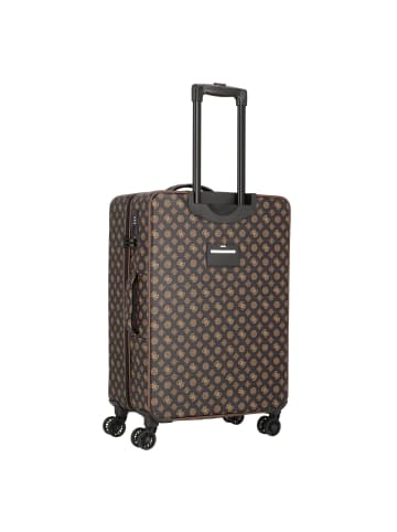 Guess Napoli 4 Rollen Trolley 68 cm in dark brown-ochre